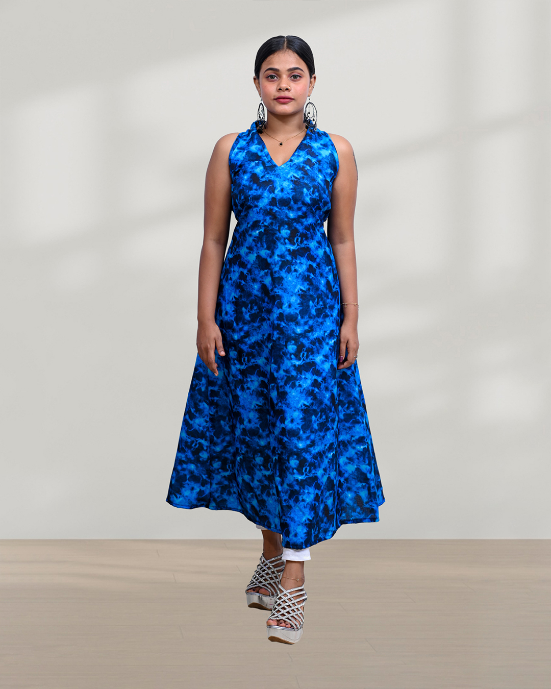 Abstract Printed A-line Ethnic Kurti