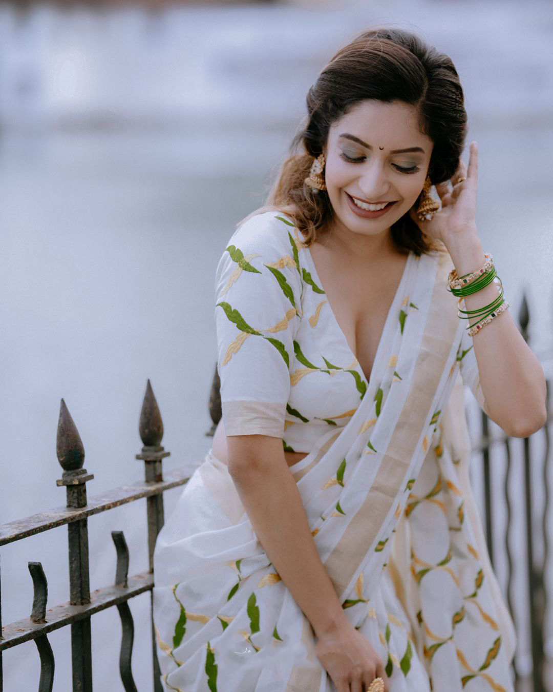 Olive Chain Cotton Saree