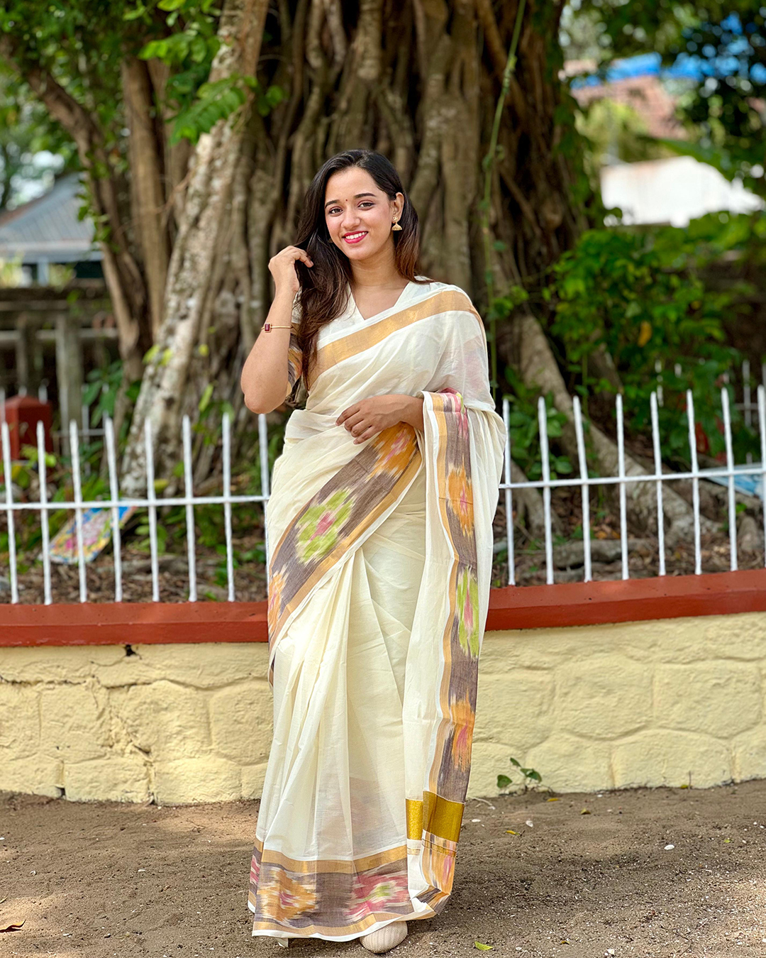 Pochampally Border Kerala Saree