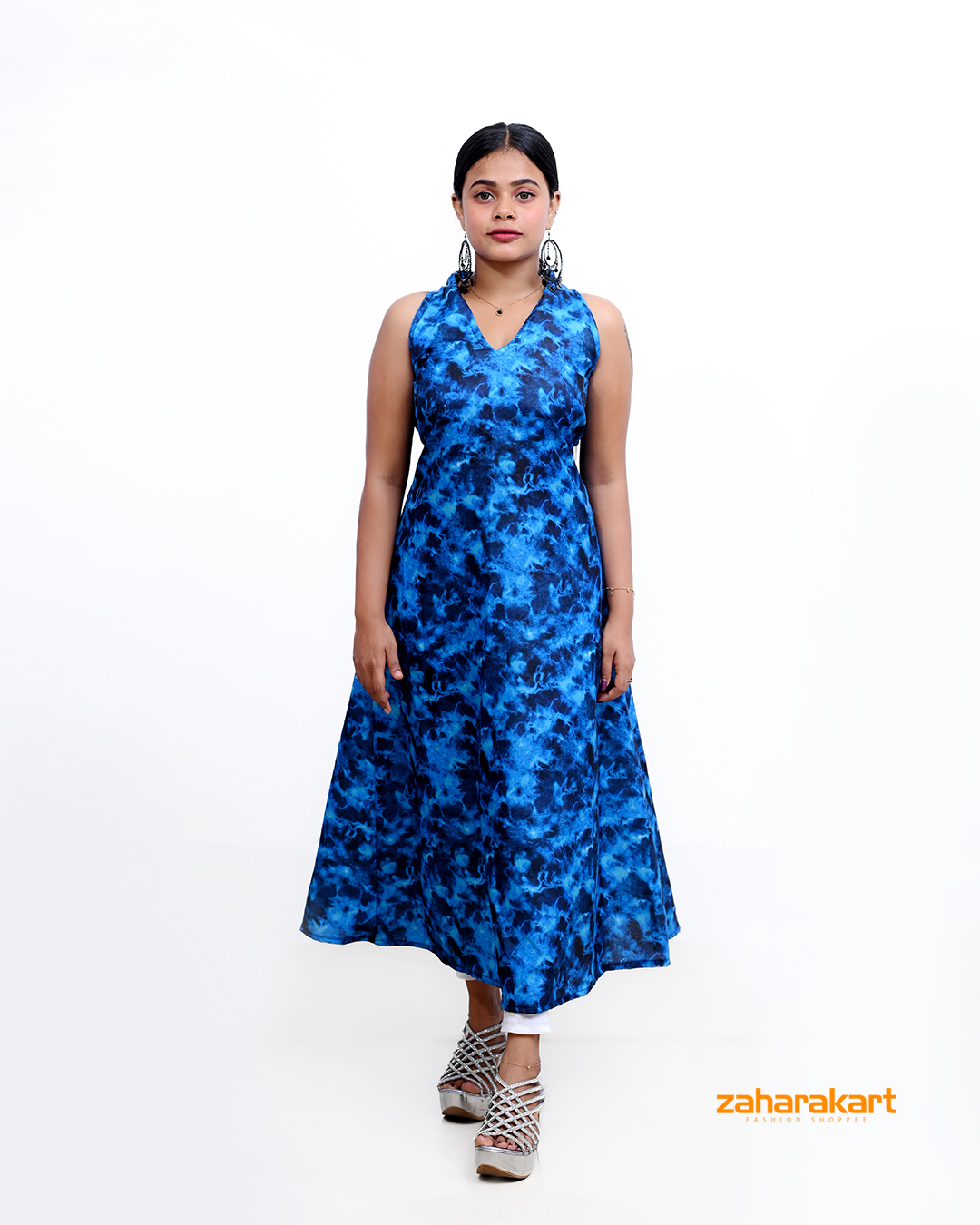 Abstract Printed A-line Ethnic Kurti