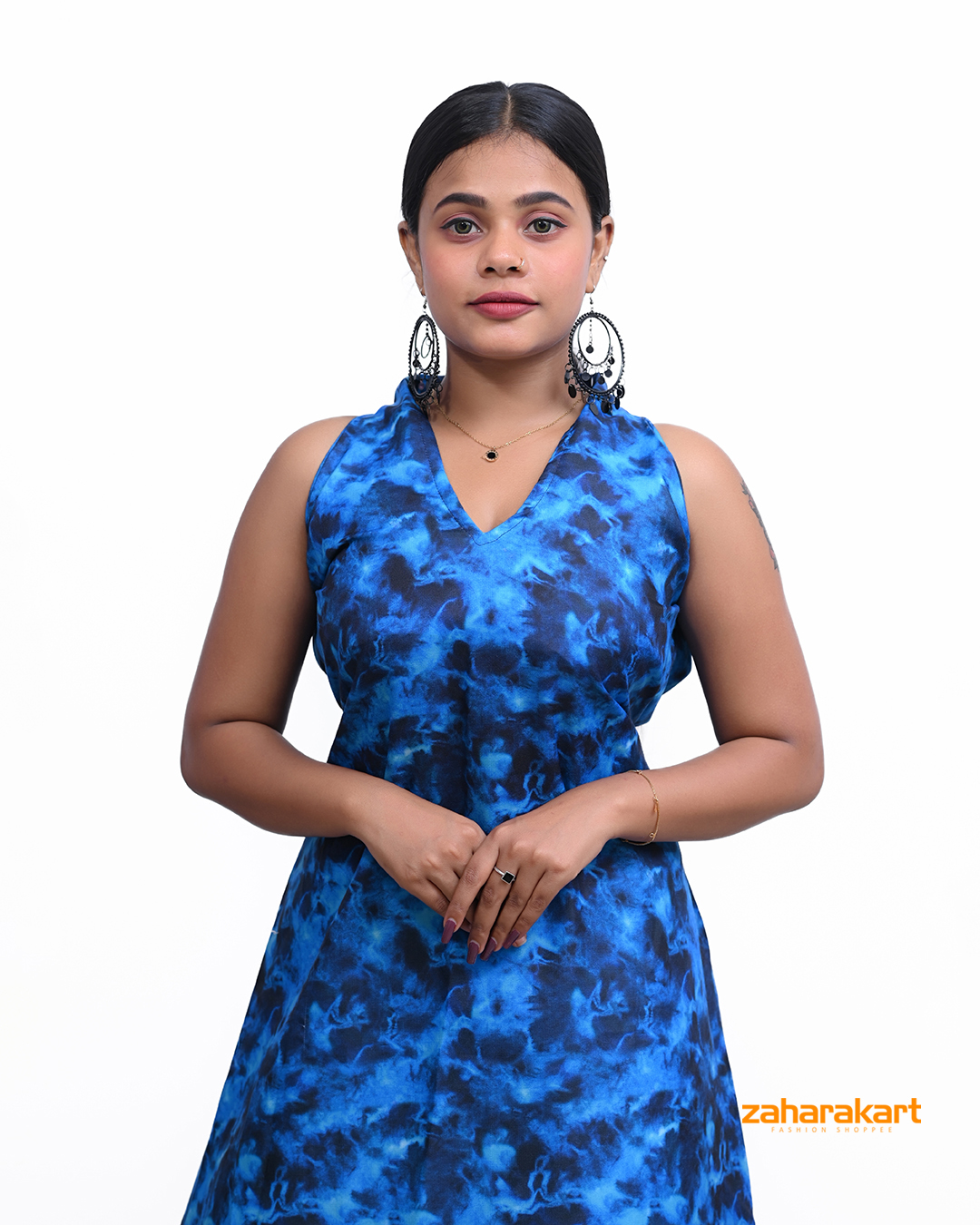 Abstract Printed A-line Ethnic Kurti