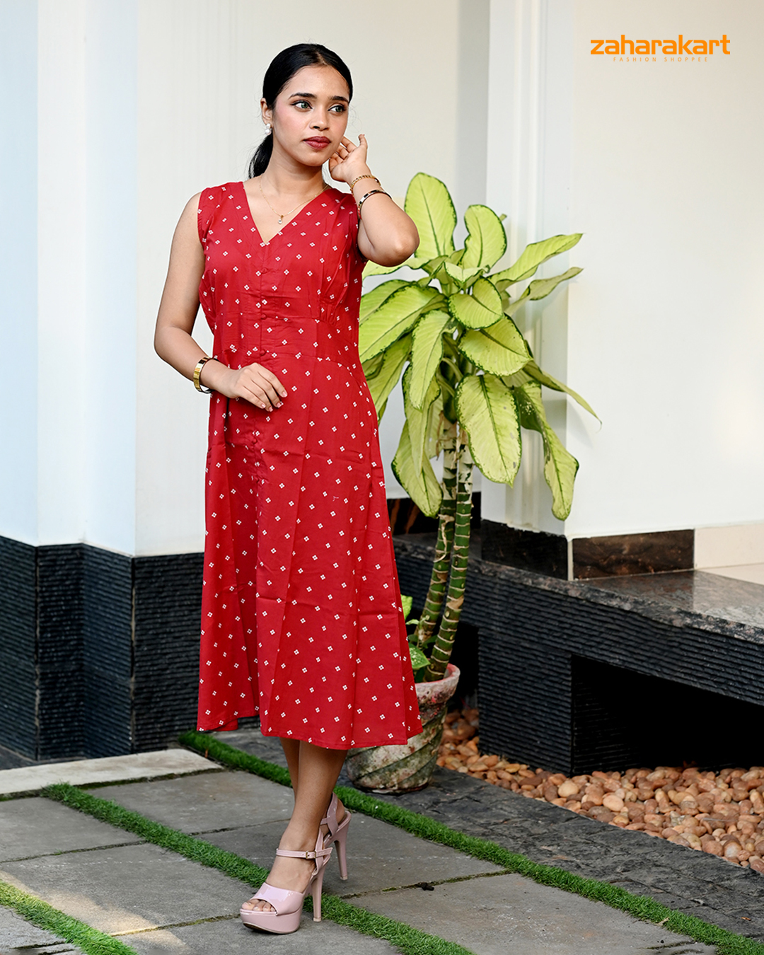Geometric Printed  A-Line Kurti