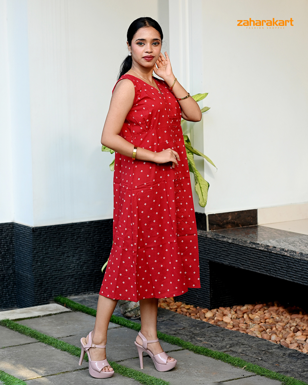 Geometric Printed  A-Line Kurti