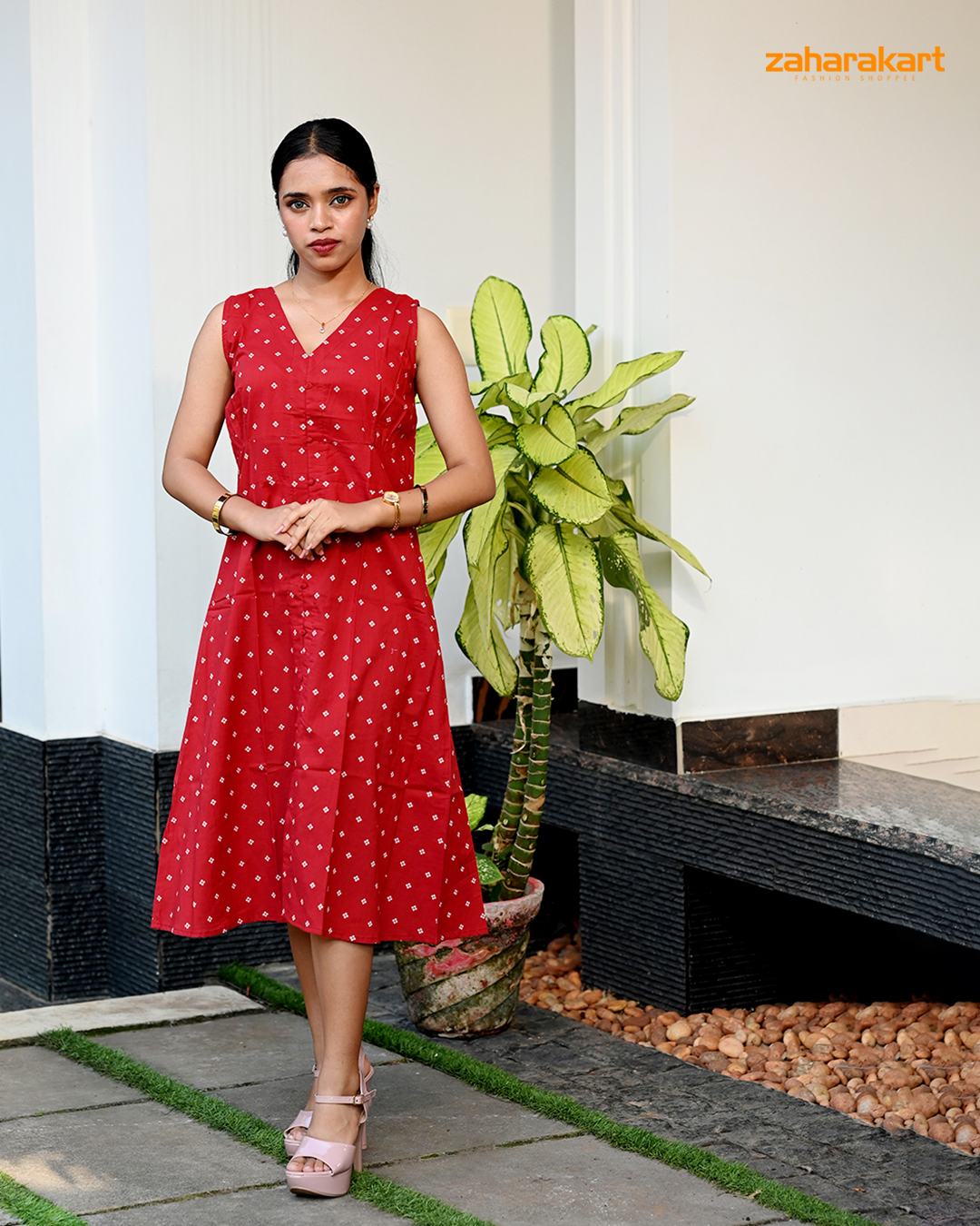 Geometric Printed  A-Line Kurti