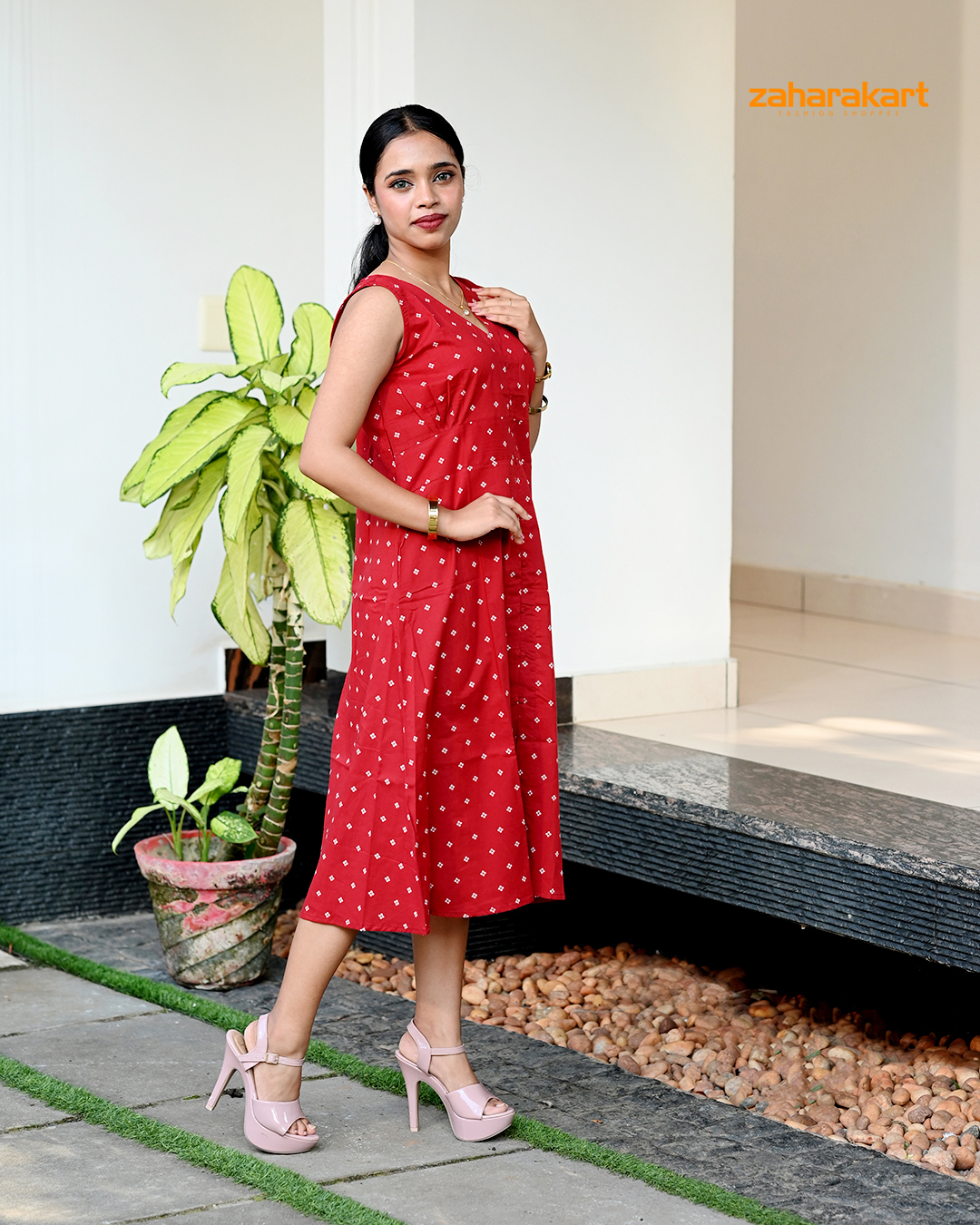 Geometric Printed  A-Line Kurti