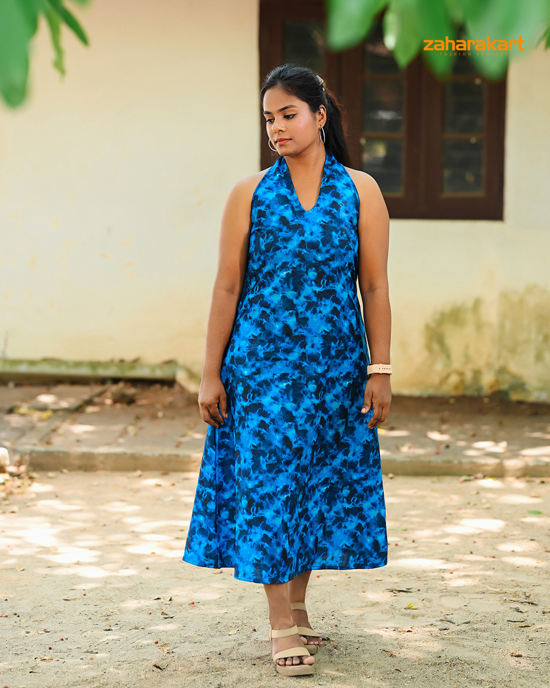 Abstract Printed A-line Ethnic Kurti