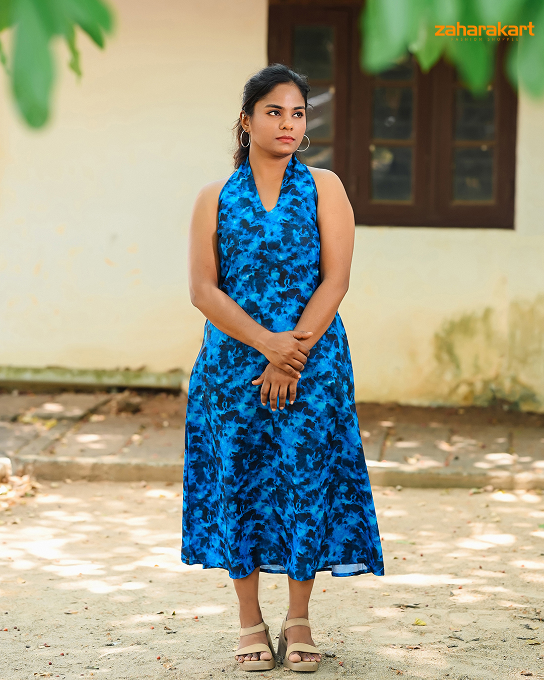 Abstract Printed A-line Ethnic Kurti