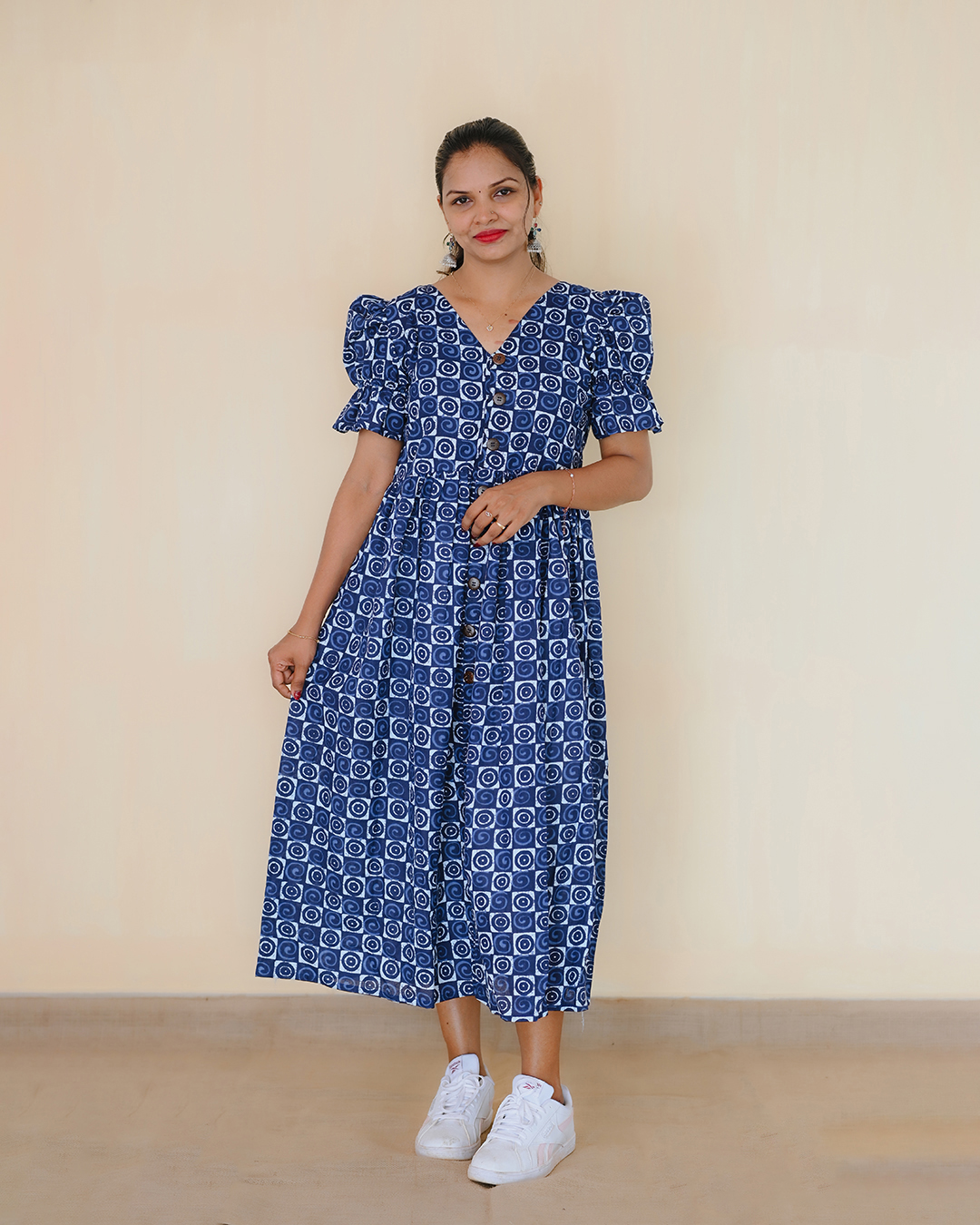 Indigo Breeze Cotton Midi