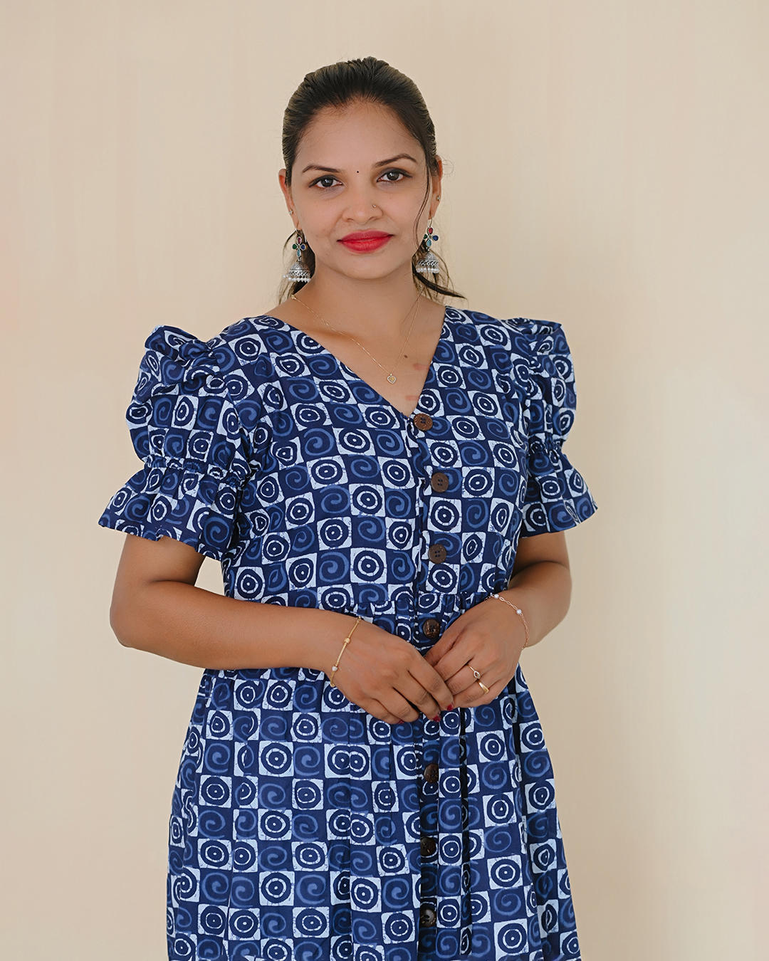 Indigo Breeze Cotton Midi