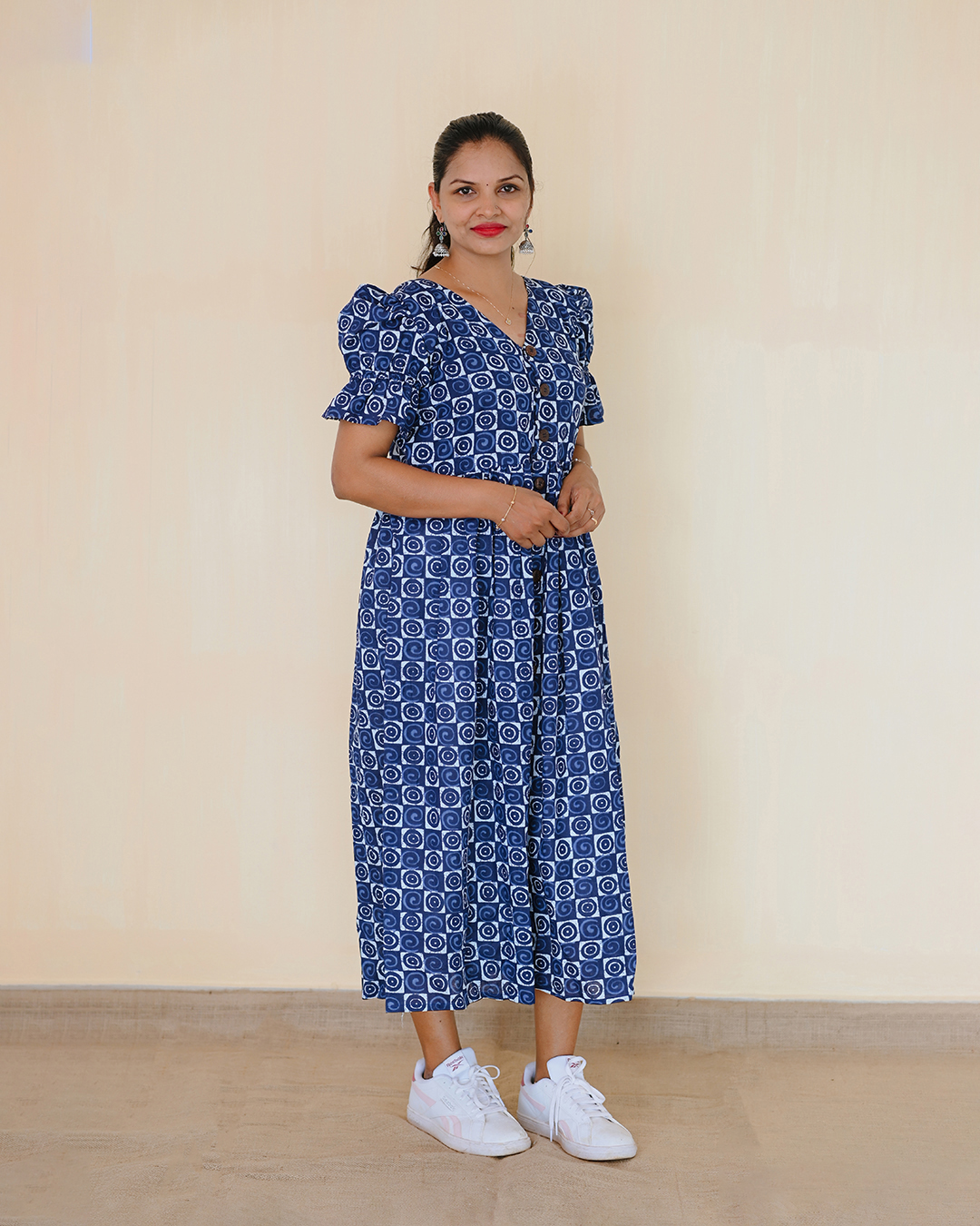 Indigo Breeze Cotton Midi