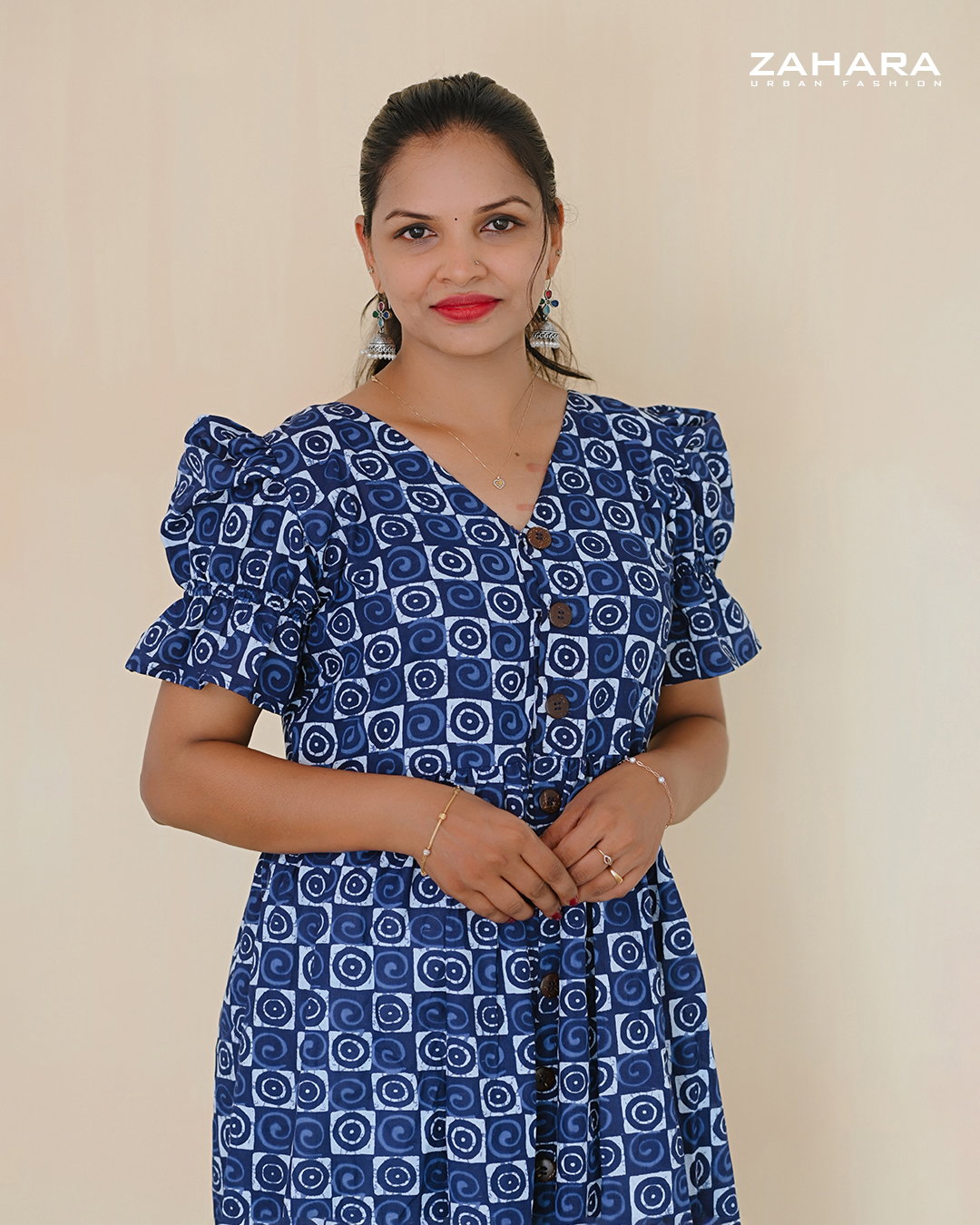 Indigo Breeze Cotton Midi