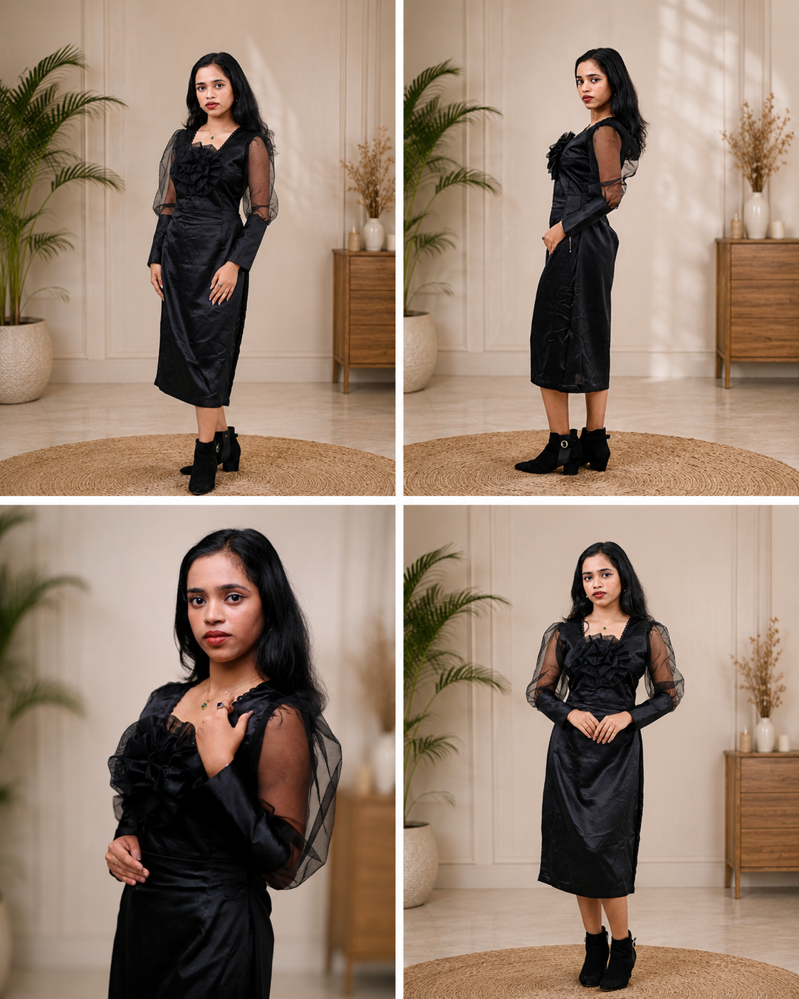 Bubble  Sleeve  Gown