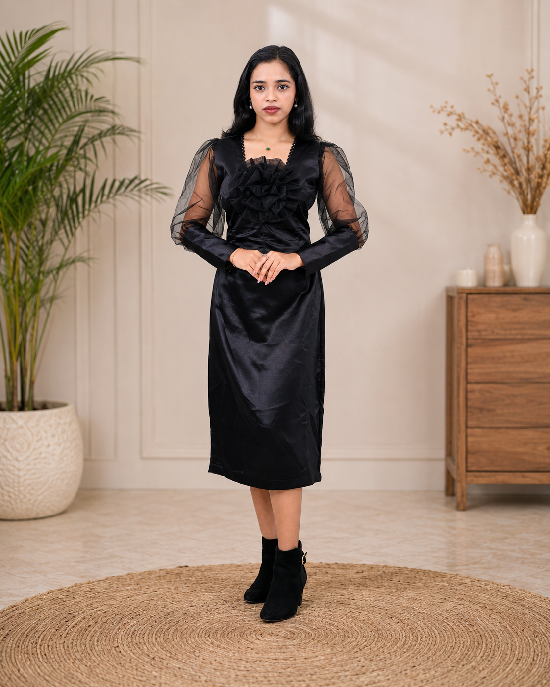 Bubble  Sleeve  Gown