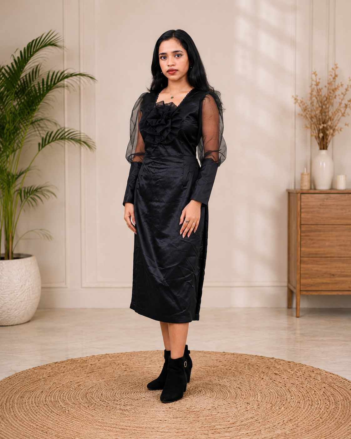 Bubble  Sleeve  Gown