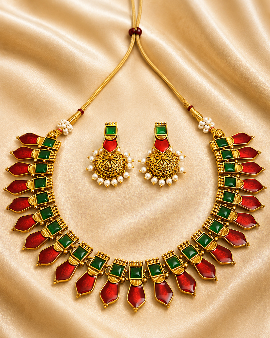 Kovai Matte Gold Necklace