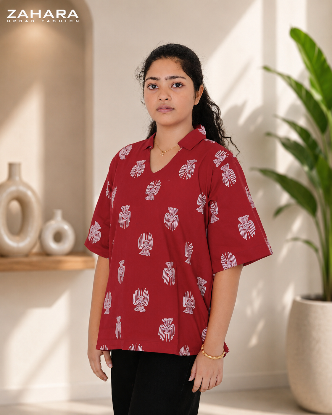 Ruby Charm Printed Top