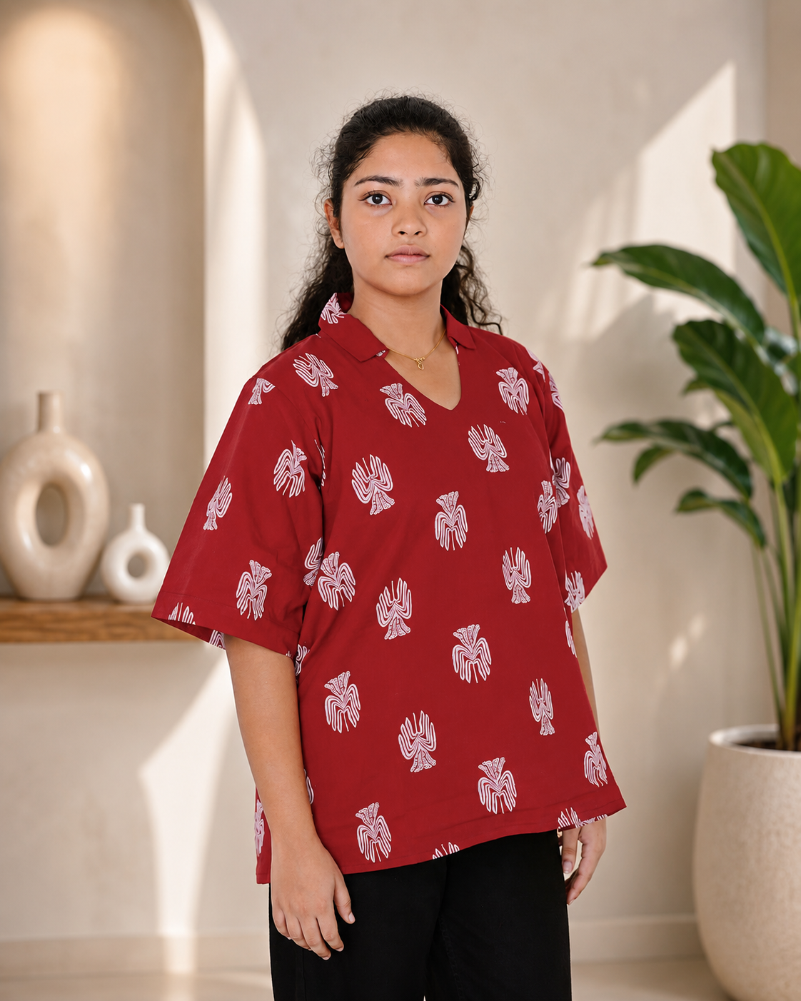 Ruby Charm Printed Top